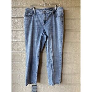 Chico's womens So Slimming Girlfriend Crop Jeans size 3 (16) x 26 inch inseam